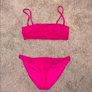 Boutique Hot Pink Tie Back Bikini